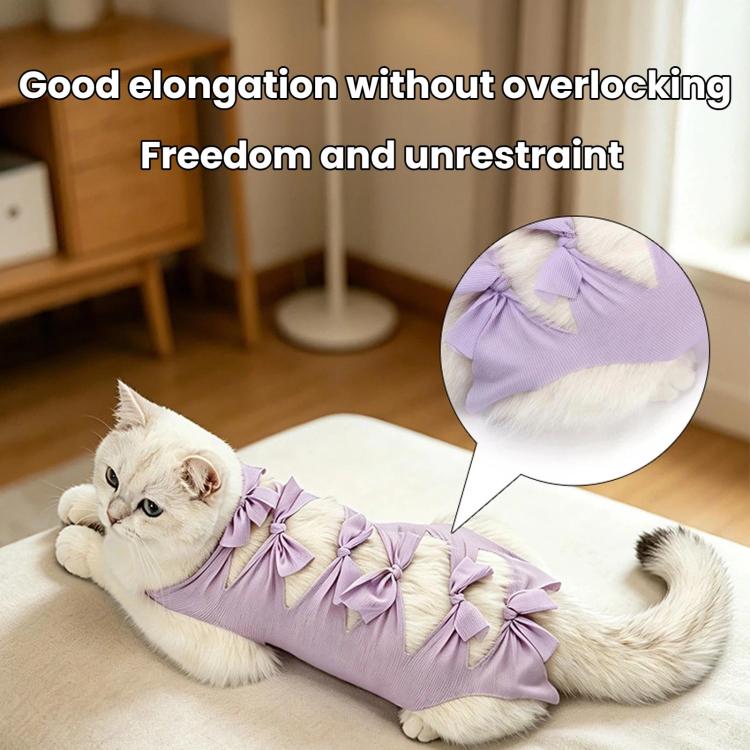 Tuta traspirante anti-leccamento per gatti, ideale per la sterilizzazione e l'intervento chirurgico, e abbigliamento anti-molestie per lo svezzamento degli animali domestici., S, M, L