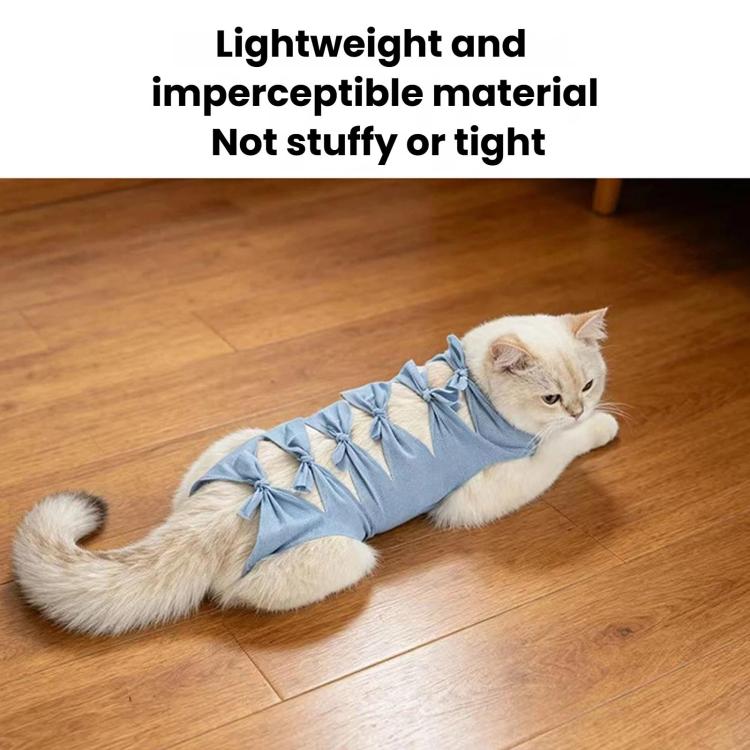 Tuta traspirante anti-leccamento per gatti, ideale per la sterilizzazione e l'intervento chirurgico, e abbigliamento anti-molestie per lo svezzamento degli animali domestici., S, M, L