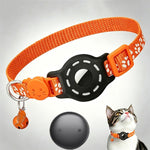 Collare intelligente per gatti con localizzatore integrato e impronte di zampe riflettenti, Compatible with Apple Find My