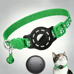 Collare intelligente per gatti con localizzatore integrato e impronte di zampe riflettenti, Compatible with Apple Find My