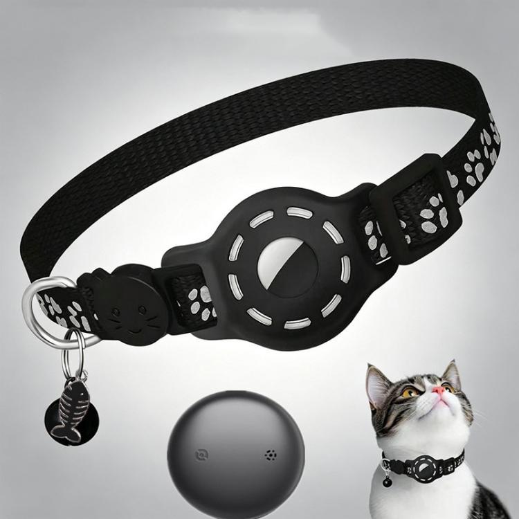 Collare intelligente per gatti con localizzatore integrato e impronte di zampe riflettenti, Compatible with Google Find My