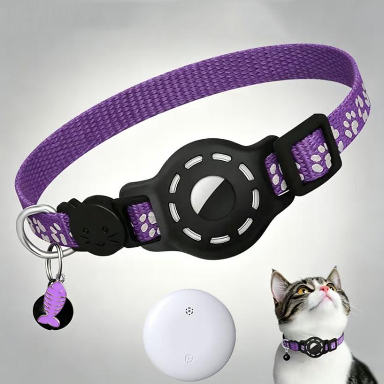 Collare intelligente per gatti con localizzatore integrato e impronte di zampe riflettenti, Dual System for iOS & Android
