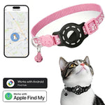 Collare intelligente per gatti con localizzatore integrato e impronte di zampe riflettenti, Compatible with Google Find My