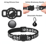 Collare intelligente per gatti con localizzatore integrato e impronte di zampe riflettenti, Compatible with Apple Find My