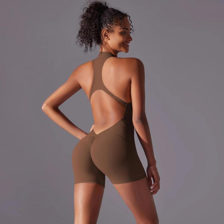 Body/abbigliamento yoga aderente e senza schienale ad alta intensità, L