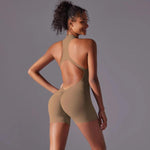 Body/abbigliamento yoga aderente e senza schienale ad alta intensità, L