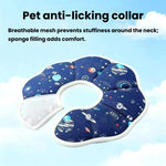 Collare post-operatorio Elizabeth per animali domestici, anello anti-leccamento, cono morbido regolabile per la convalescenza dei gatti., XS Planet, S Planet, M Planet, L Planet, XS Rocket, S Rocket, M Rocket, L Rocket