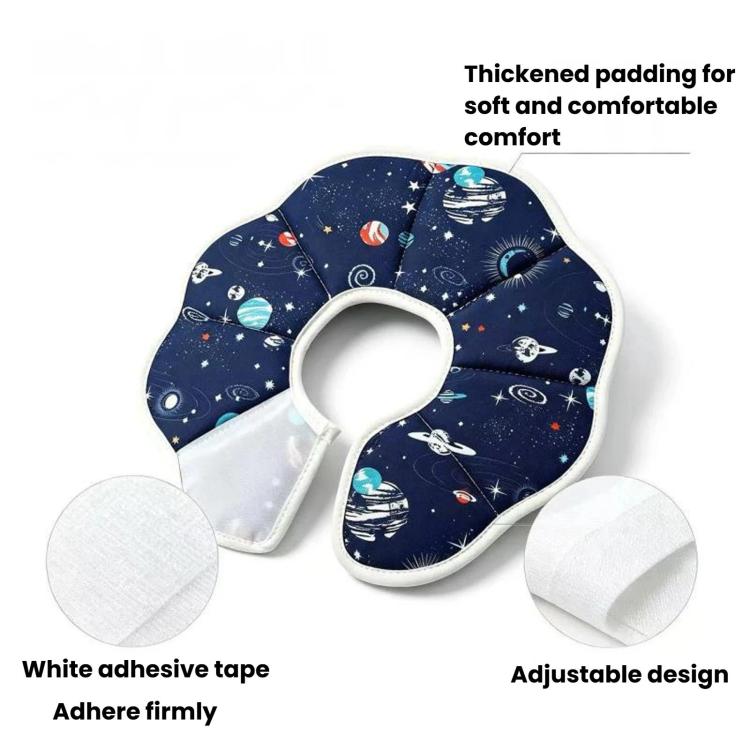 Collare post-operatorio Elizabeth per animali domestici, anello anti-leccamento, cono morbido regolabile per la convalescenza dei gatti., XS Planet, S Planet, M Planet, L Planet, XS Rocket, S Rocket, M Rocket, L Rocket
