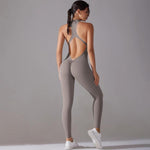 Body/abbigliamento yoga lungo, aderente e senza schienale, ad alta intensità, L