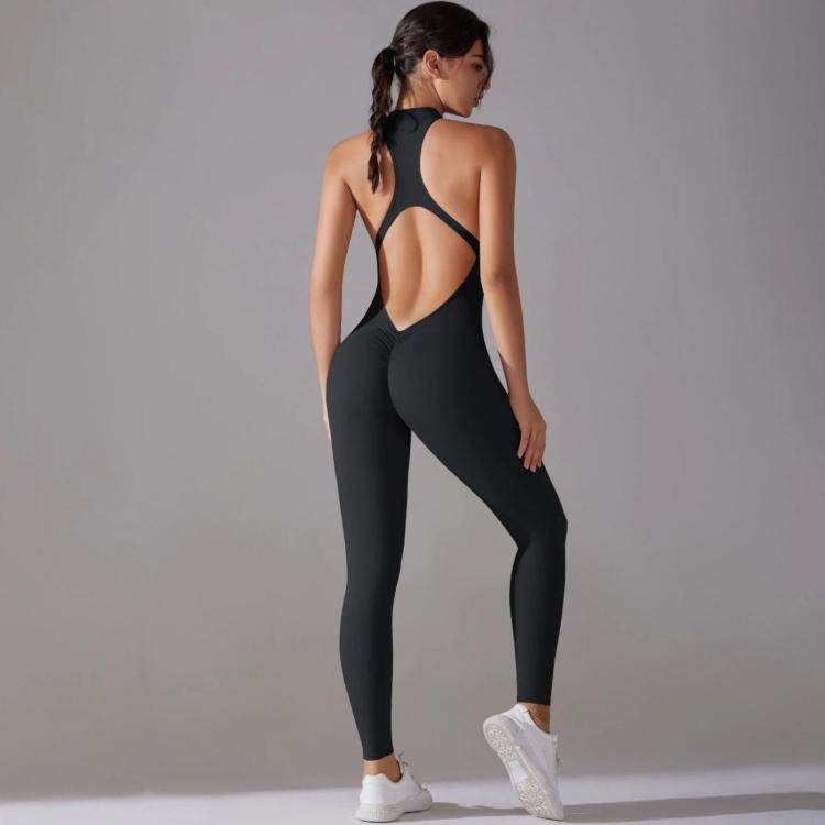 Body/abbigliamento yoga lungo, aderente e senza schienale, ad alta intensità, XL