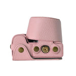 Custodia protettiva in pelle PU per fotocamera Sony ZV-E10 II / ZV-E10M2, mezza copertura con tracolla.