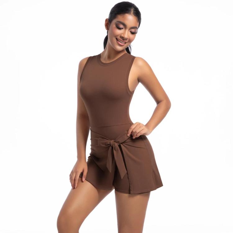 Body da tennis anti-esposizione traspirante per fitness e yoga, S, M, L, XL