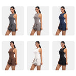 Body da tennis anti-esposizione traspirante per fitness e yoga, S, M, L, XL