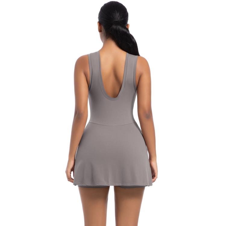 Body da tennis anti-esposizione traspirante per fitness e yoga, S, M, L, XL