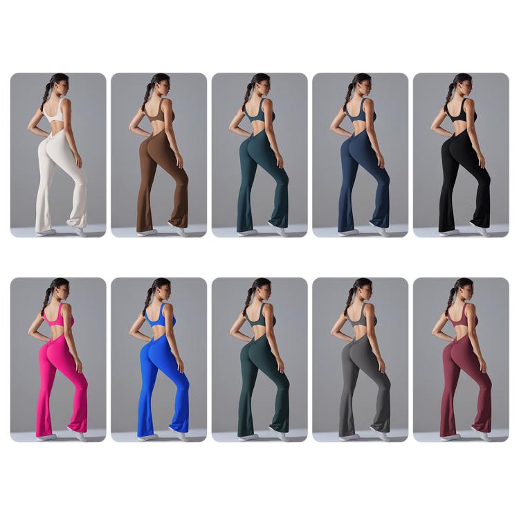 Body lungo da yoga senza schienale con effetto push-up sui fianchi e gamba larga, snellente., L, XL