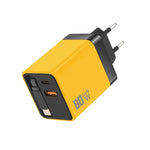 Caricabatterie da parete GaN da 80 W con cavo USB-C retrattile integrato e blocco di ricarica rapida a 3 porte., US Plug, EU Plug, UK Plug