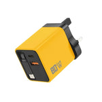 Caricabatterie da parete GaN da 80 W con cavo USB-C retrattile integrato e blocco di ricarica rapida a 3 porte., US Plug, EU Plug, UK Plug