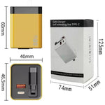 Caricabatterie da parete GaN da 80 W con cavo USB-C retrattile integrato e blocco di ricarica rapida a 3 porte., US Plug, EU Plug, UK Plug