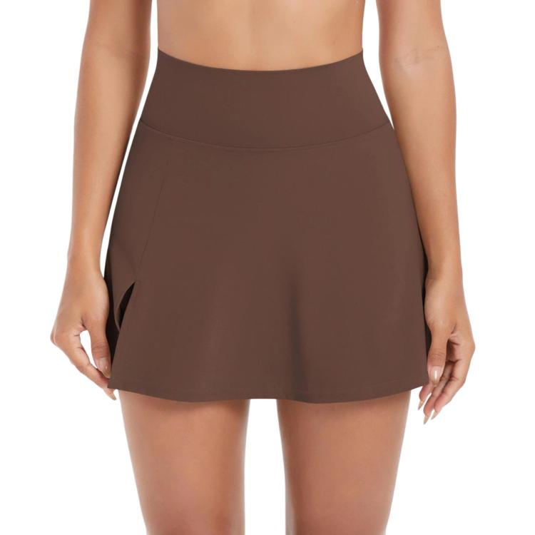 Minigonna/pantalone a vita alta traspirante per yoga e fitness, L, XL
