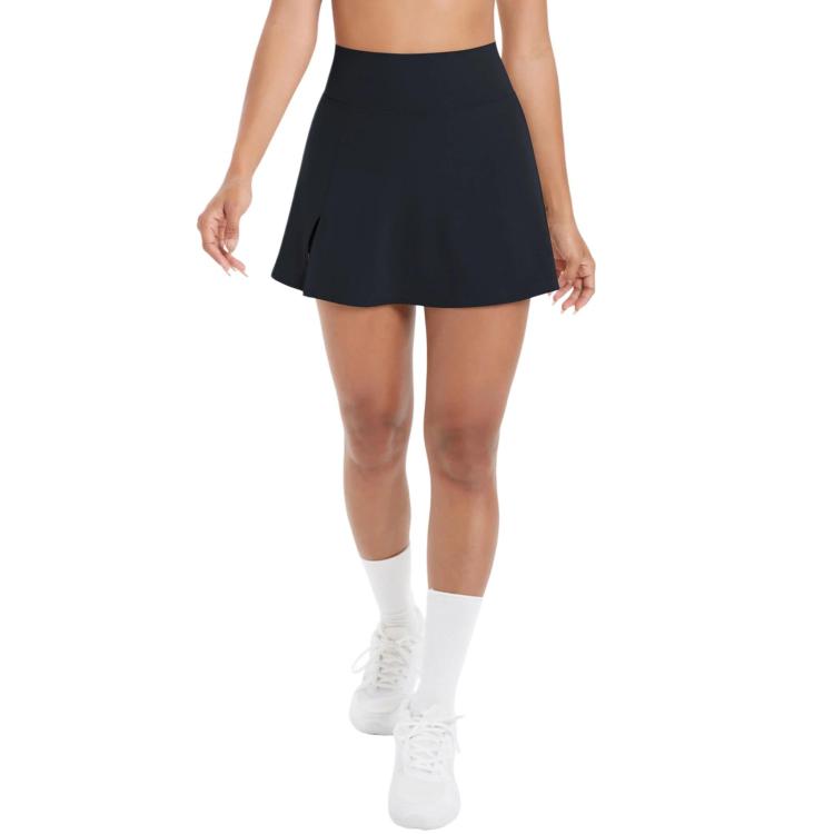 Minigonna/pantalone a vita alta traspirante per yoga e fitness, L, XL