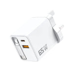 Caricabatterie da parete GaN da 65 W con cavo USB-C retrattile integrato e blocco di ricarica rapida a 3 porte., US Plug, EU Plug, UK Plug