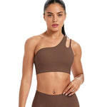 Reggiseno sportivo monospalla senza schienale per corsa, fitness e yoga, S, M