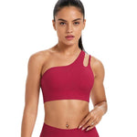 Reggiseno sportivo monospalla senza schienale per corsa, fitness e yoga, S, M