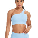 Reggiseno sportivo monospalla senza schienale per corsa, fitness e yoga, L, XL