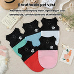Gilet per cani a blocchi di colore con impronta di zampa, pettorina traspirante in rete per animali domestici con attacco per guinzaglio., XL, 2XL