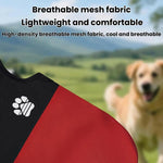 Gilet per cani a blocchi di colore con impronta di zampa, pettorina traspirante in rete per animali domestici con attacco per guinzaglio., XS, S, M, L