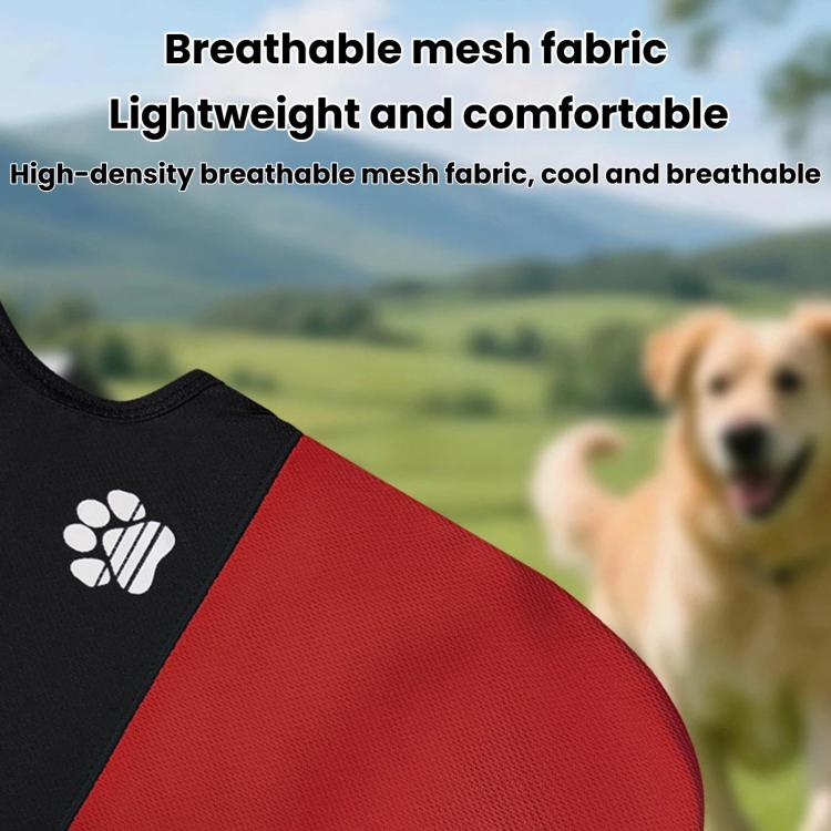 Gilet per cani a blocchi di colore con impronta di zampa, pettorina traspirante in rete per animali domestici con attacco per guinzaglio., XL, 2XL
