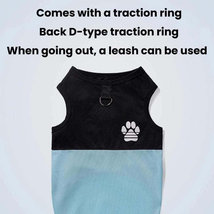 Gilet per cani a blocchi di colore con impronta di zampa, pettorina traspirante in rete per animali domestici con attacco per guinzaglio., XL, 2XL