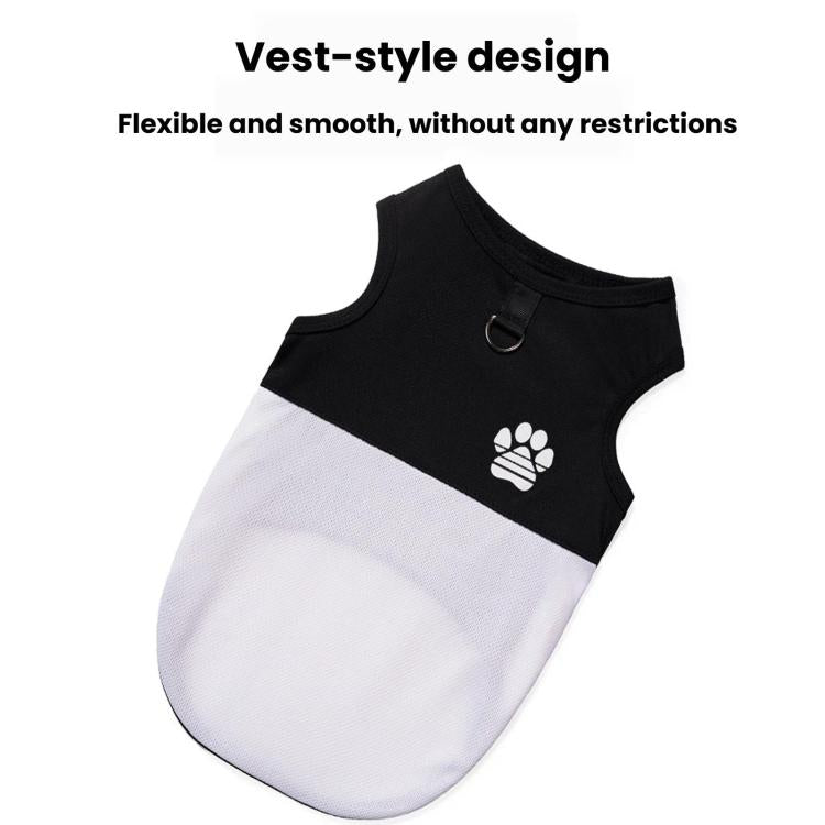 Gilet per cani a blocchi di colore con impronta di zampa, pettorina traspirante in rete per animali domestici con attacco per guinzaglio., XL, 2XL