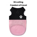 Gilet per cani a blocchi di colore con impronta di zampa, pettorina traspirante in rete per animali domestici con attacco per guinzaglio., XL, 2XL