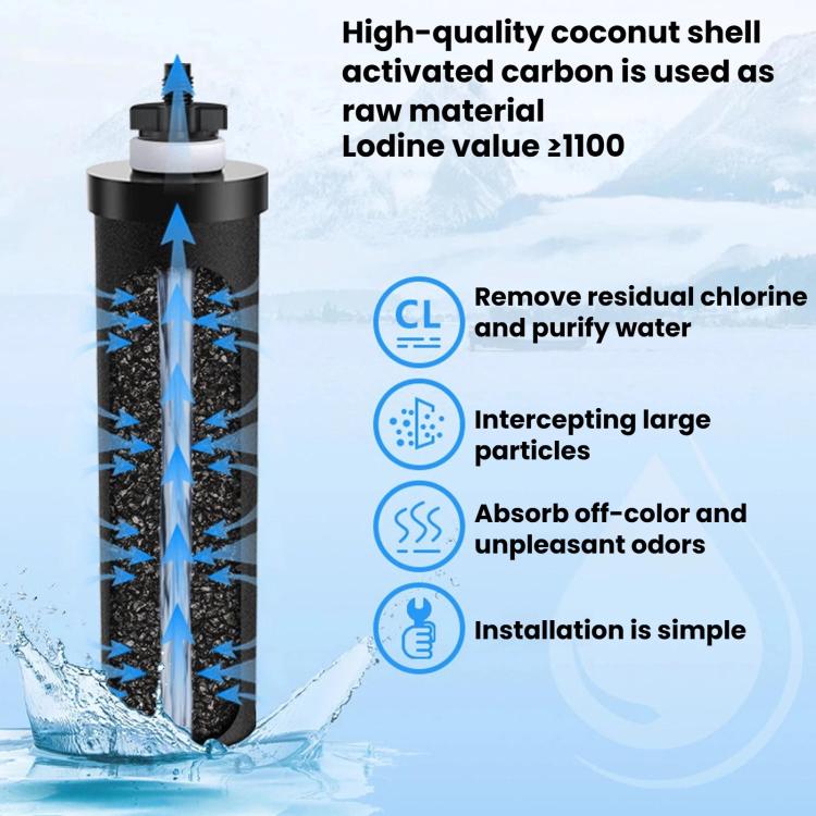BB9-2 Filtro a carboni attivi per depuratore d'acqua Berkey