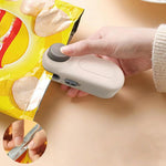 LsCook Mini Sigillatrice Portatile per Snack, Compatta, a Pressione Manuale, a Termosaldatura