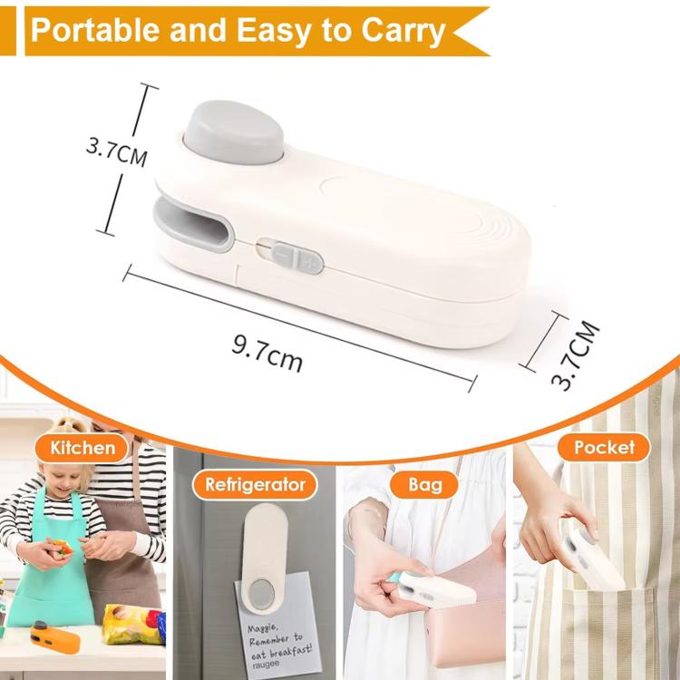 LsCook Mini Sigillatrice Portatile per Snack, Compatta, a Pressione Manuale, a Termosaldatura