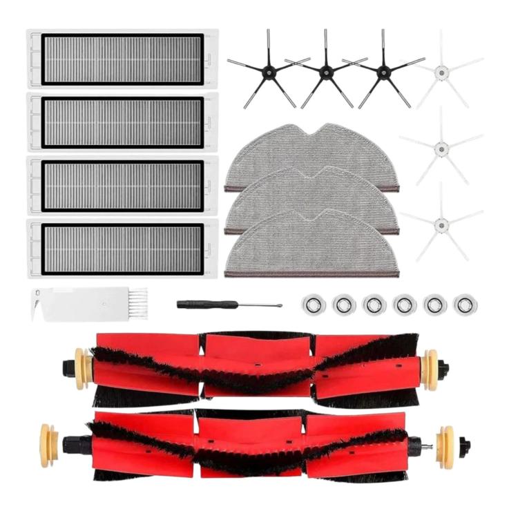 Ricambi per aspirapolvere robot Xiaomi Roborock S50 / S51 / S55 / S60 / S65 / S5 / S6: spazzola principale rimovibile, 2+4+2+6+6+1 White Edge Brush, 2+4+2+6+6+1 Black Edge Brush, 2+4+3+6+6+1, 2+6+6+5+1 White Edge Brush