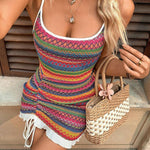 Abito estivo da spiaggia, stile etnico, sexy, perfetto per le vacanze estive al mare., S, M, L, XL