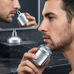 Mini rasoio elettrico da uomo 2 in 1, portatile, da viaggio, con rifinitore per peli del naso, impermeabile, utilizzabile sia a secco che sotto la doccia, ricaricabile.