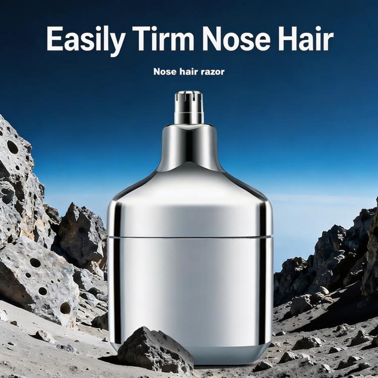 Mini rasoio elettrico da uomo 2 in 1, portatile, da viaggio, con rifinitore per peli del naso, impermeabile, utilizzabile sia a secco che sotto la doccia, ricaricabile.