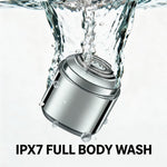 Mini rasoio elettrico da uomo 2 in 1, portatile, da viaggio, con rifinitore per peli del naso, impermeabile, utilizzabile sia a secco che sotto la doccia, ricaricabile.