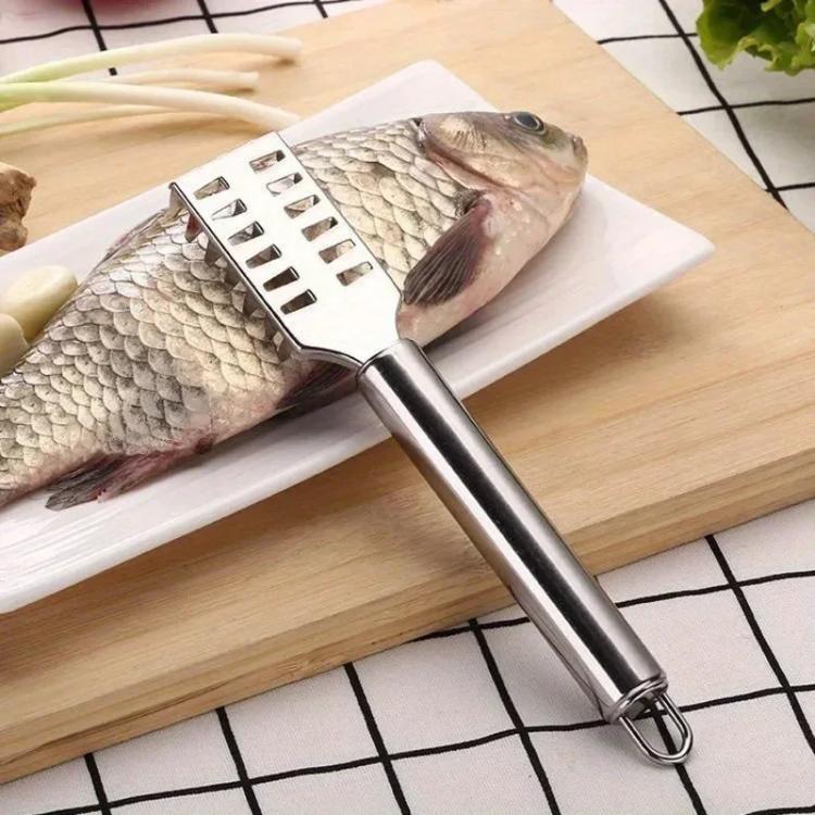 Squamatore per pesce in acciaio inossidabile, LsCook Square