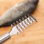 Squamatore per pesce in acciaio inossidabile, LsCook Square