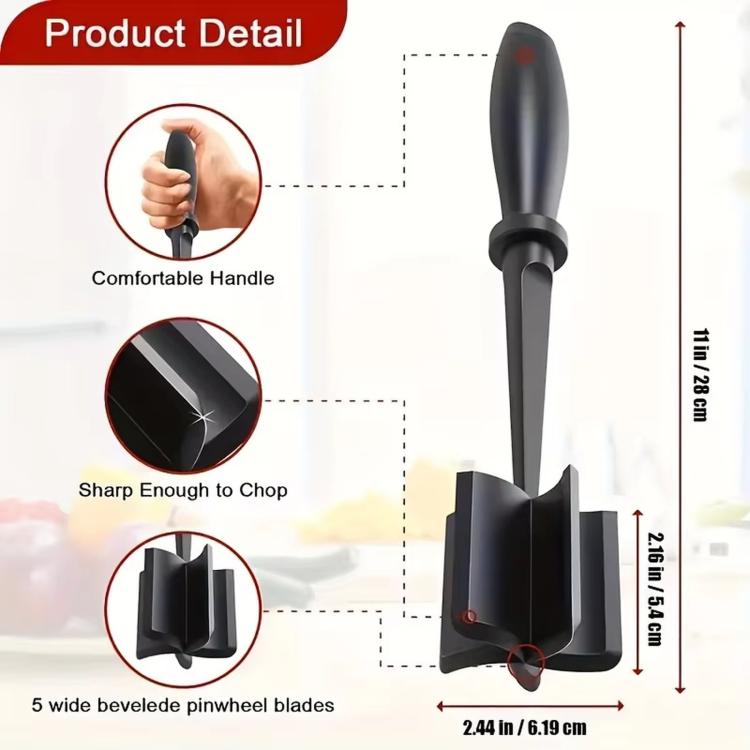 LsCook Tritacarne Manuale in Plastica Spatola da Cucina