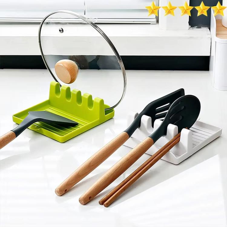 LsCook Porta spatole da cucina, scaffale portaoggetti multifunzionale per utensili, scolapiatti