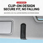 Porta occhiali da sole auto in pelle Nappa con clip magnetica