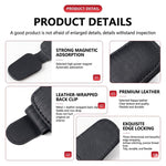 Porta occhiali da sole auto in pelle Nappa con clip magnetica