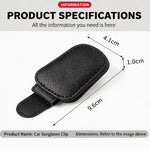 Porta occhiali da sole auto in pelle Nappa con clip magnetica