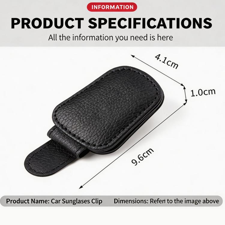 Porta occhiali da sole auto in pelle Nappa con clip magnetica